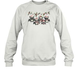 Christmas Bats Spooky Holiday Graphic Sweatshirt